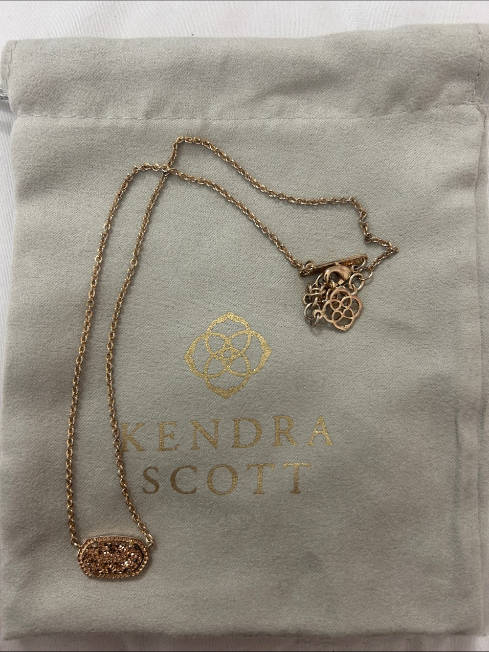 Kendra Scott Elisa Druzy Pendant Necklace | Rose Gold